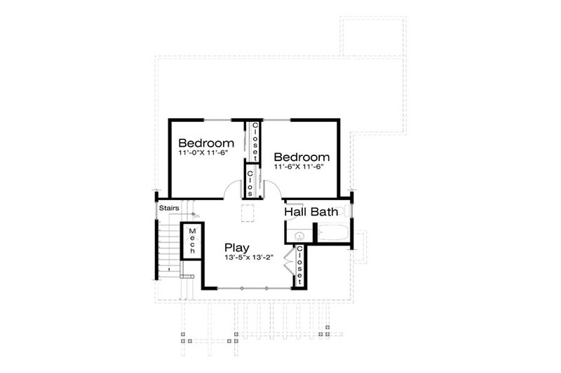 Home Plan - Floor Plan - Upper Floor for Craftsman House Plan #434-13 - 3 bed, 2.5 bath