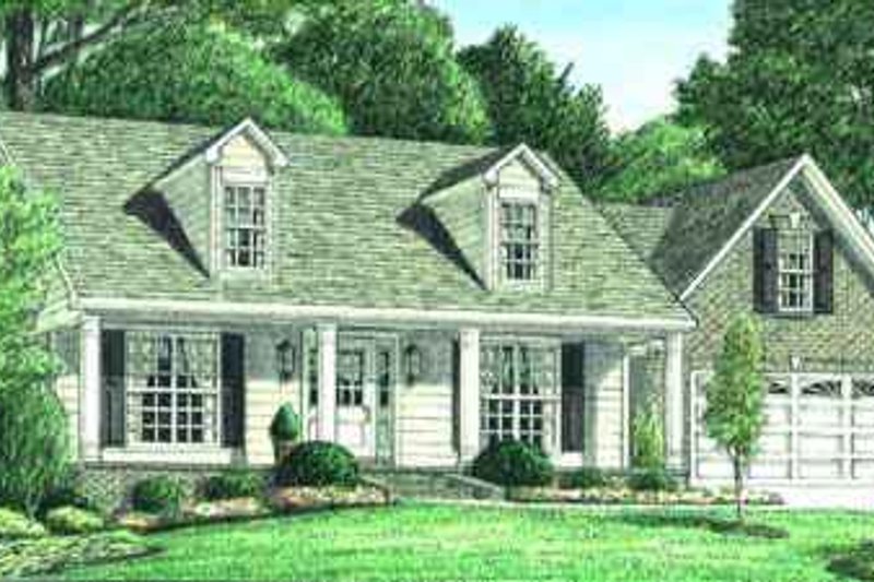 Home Plan - Traditional Exterior - Front Elevation Plan #34-164