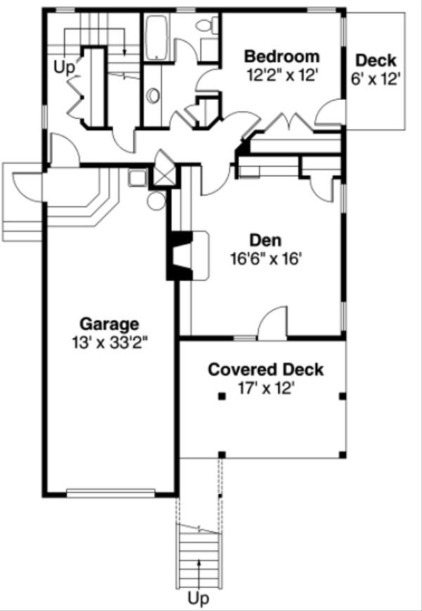 House Blueprint - Contemporary Floor Plan - Main Floor Plan #124-757