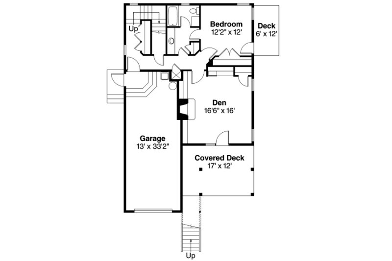 Home Plan - Floor Plan - Main Floor for Contemporary House Plan #124-757 - 2 bed, 2.5 bath