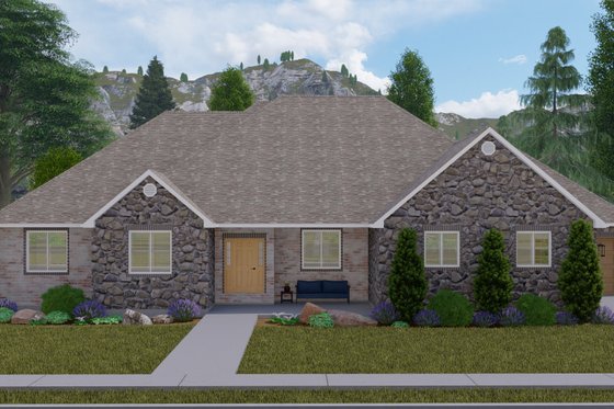 Exterior - Front Elevation 4 for Traditional House Plan #1060-107 - 3 bed, 2.5 bath