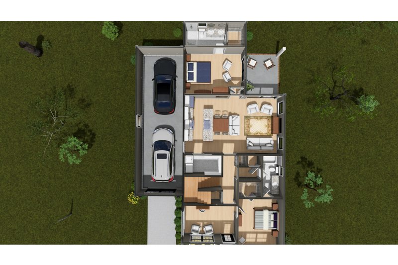 Architectural House Design - Floor Plan - Main Floor 1 for Cottage House Plan #513-2499 - 5 bed, 3 bath