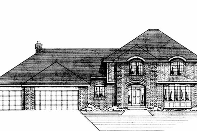 House Blueprint - European Exterior - Front Elevation Plan #51-845