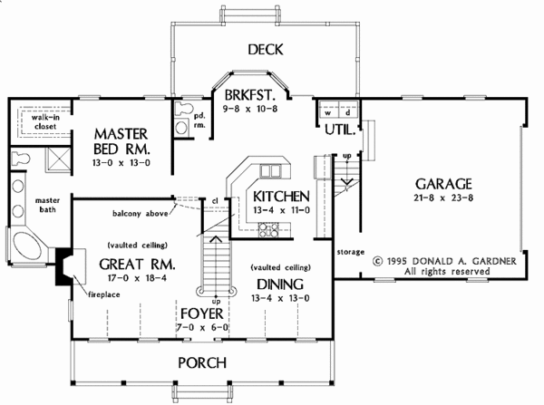 Country Floor Plan - Main Floor Plan #929-490