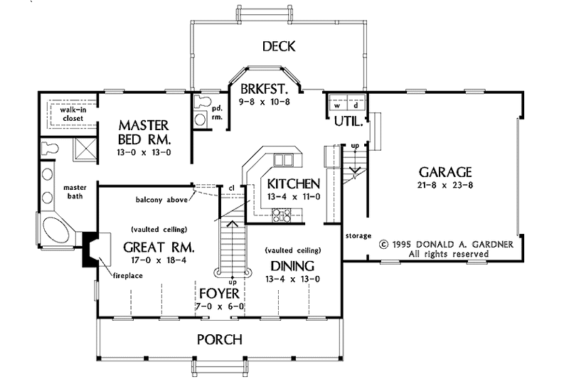 Home Plan - Floor Plan - Main Floor for Country House Plan #929-490 - 3 bed, 2.5 bath