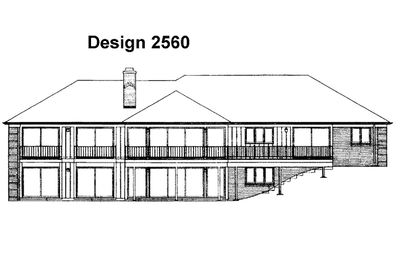 Home Plan - Exterior - Rear Elevation for Contemporary House Plan #72-653 - 3 bed, 0 bath