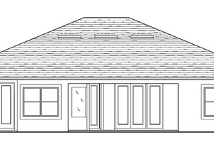 Exterior - Rear Elevation for Mediterranean House Plan #1058-128 - 3 bed, 3 bath