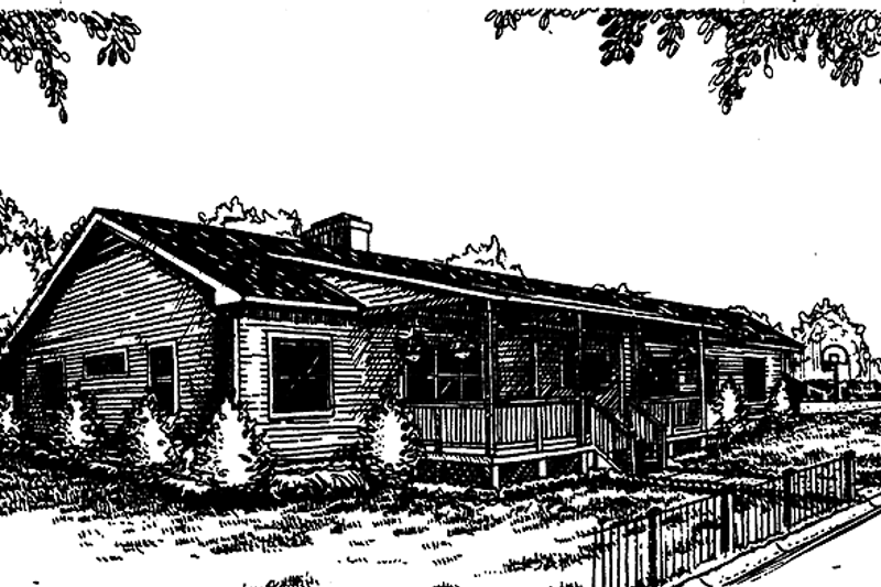 Dream House Plan - Ranch Exterior - Front Elevation Plan #30-297