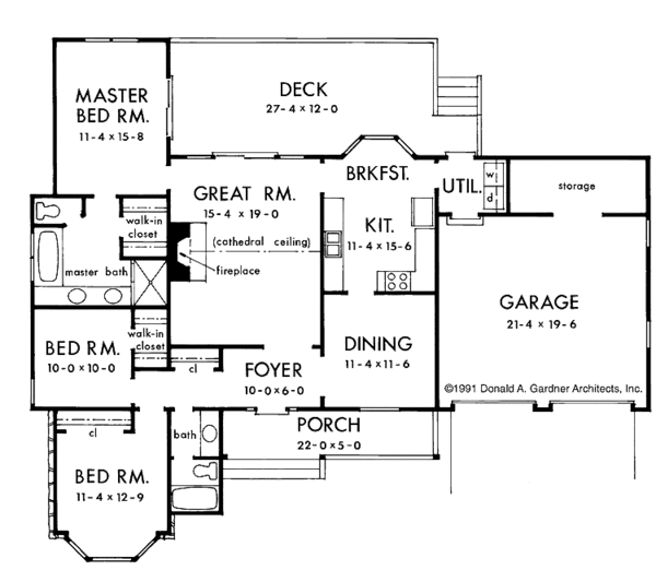 House Design - Country Floor Plan - Main Floor Plan #929-127