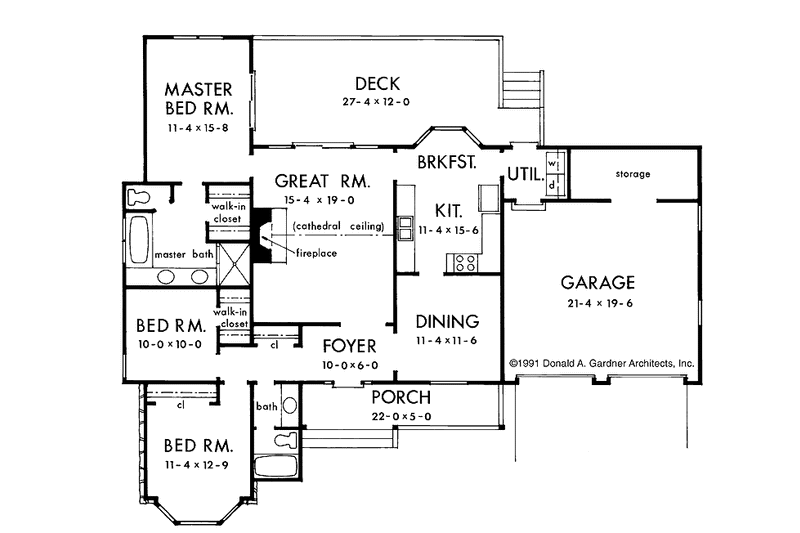 Home Plan - Floor Plan - Main Floor for Country House Plan #929-127 - 3 bed, 2 bath
