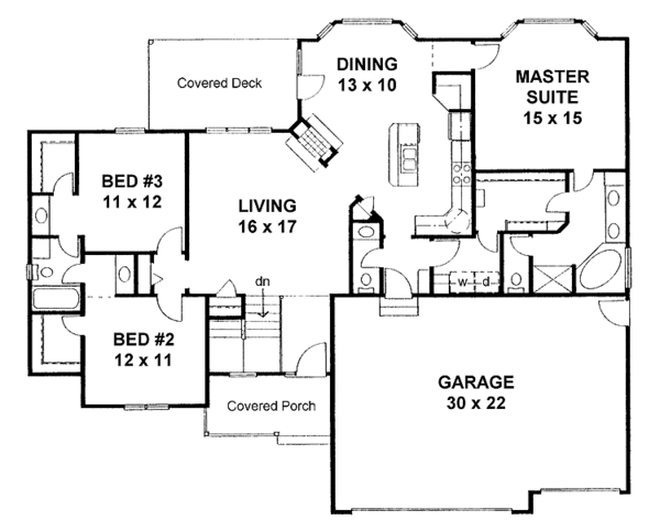 Home Plan - Traditional Floor Plan - Main Floor Plan #58-234