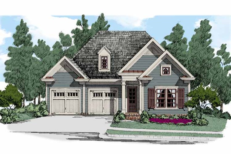 Home Plan - Exterior - Front Elevation 3 for Colonial House Plan #927-510 - 2 bed, 2 bath