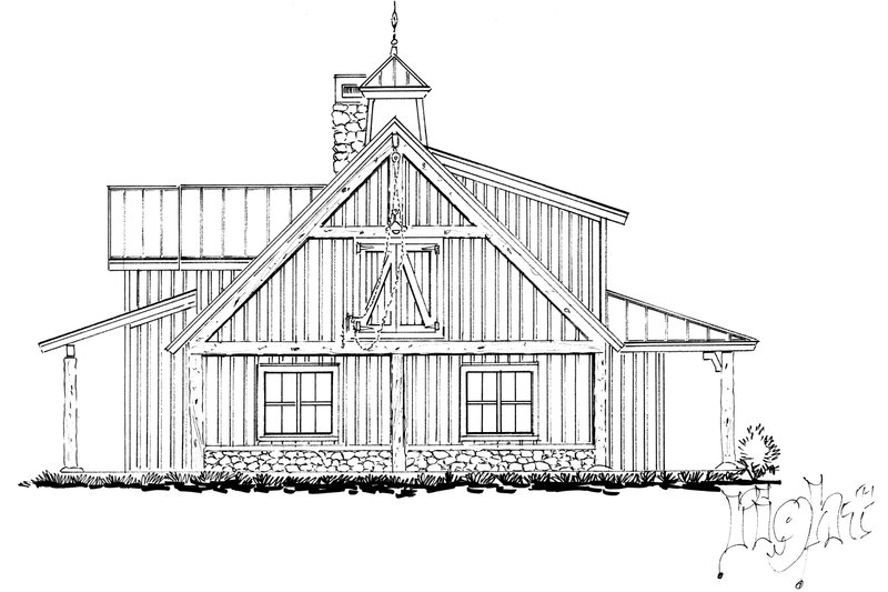 House Blueprint - Exterior - Other Elevation 1 for Barndominium House Plan #942-61 - 3 bed, 2.5 bath