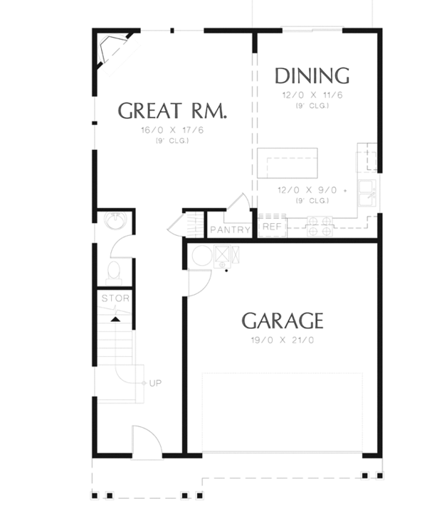 Architectural House Design - Traditional Floor Plan - Main Floor Plan #48-912