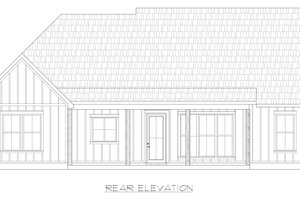 Exterior - Rear Elevation for Farmhouse House Plan #1074-104 - 3 bed, 2.5 bath