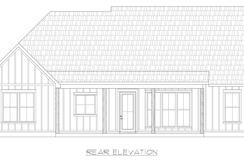 Home Plan - Exterior - Rear Elevation for Farmhouse House Plan #1074-104 - 3 bed, 2.5 bath