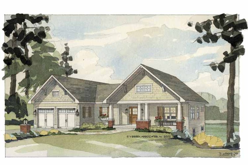 Home Plan - Exterior - Front Elevation 3 for Craftsman House Plan #928-85 - 2 bed, 4 bath