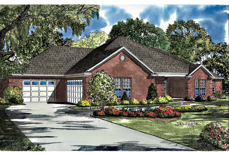 Home Plan - Exterior - Front Elevation 3 for Traditional House Plan #17-2955 - 4 bed, 2 bath