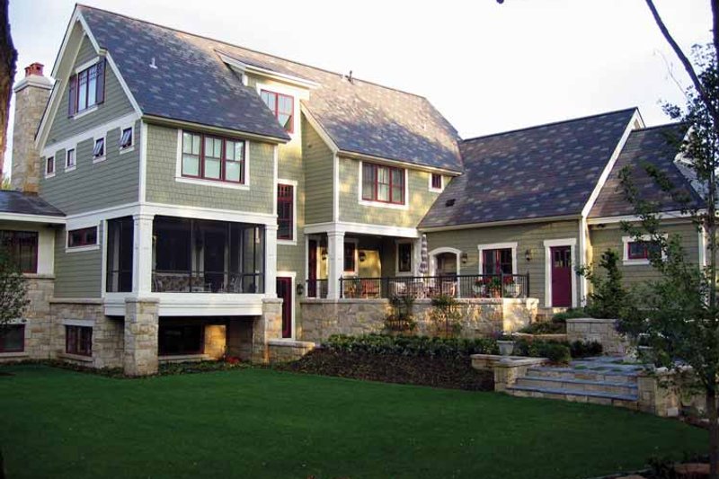 Dream House Plan - Exterior - Rear Elevation 2 for Craftsman House Plan #928-19 - 4 bed, 3.5 bath