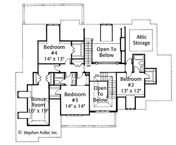 Dream House Plan - Country Floor Plan - Upper Floor Plan #429-348