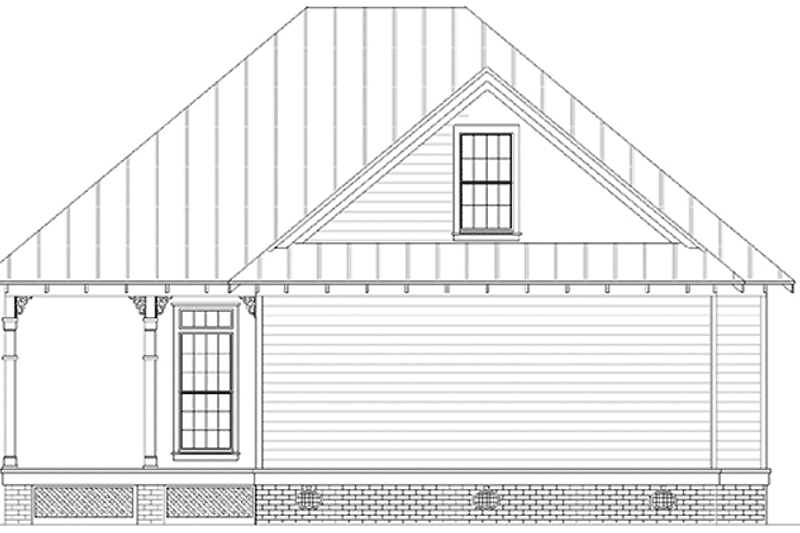 Home Plan - Exterior - Rear Elevation for Country House Plan #45-533 - 3 bed, 3 bath