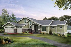 Craftsman Exterior - Front Elevation Plan #132-275
