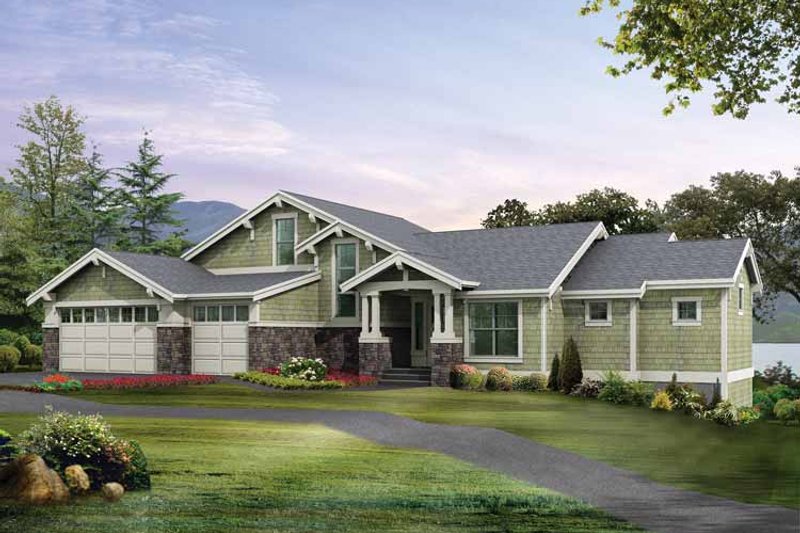 Dream House Plan - Craftsman Exterior - Front Elevation Plan #132-275