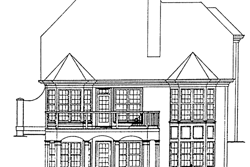 Dream House Plan - Exterior - Rear Elevation for Traditional House Plan #429-118 - 3 bed, 2.5 bath