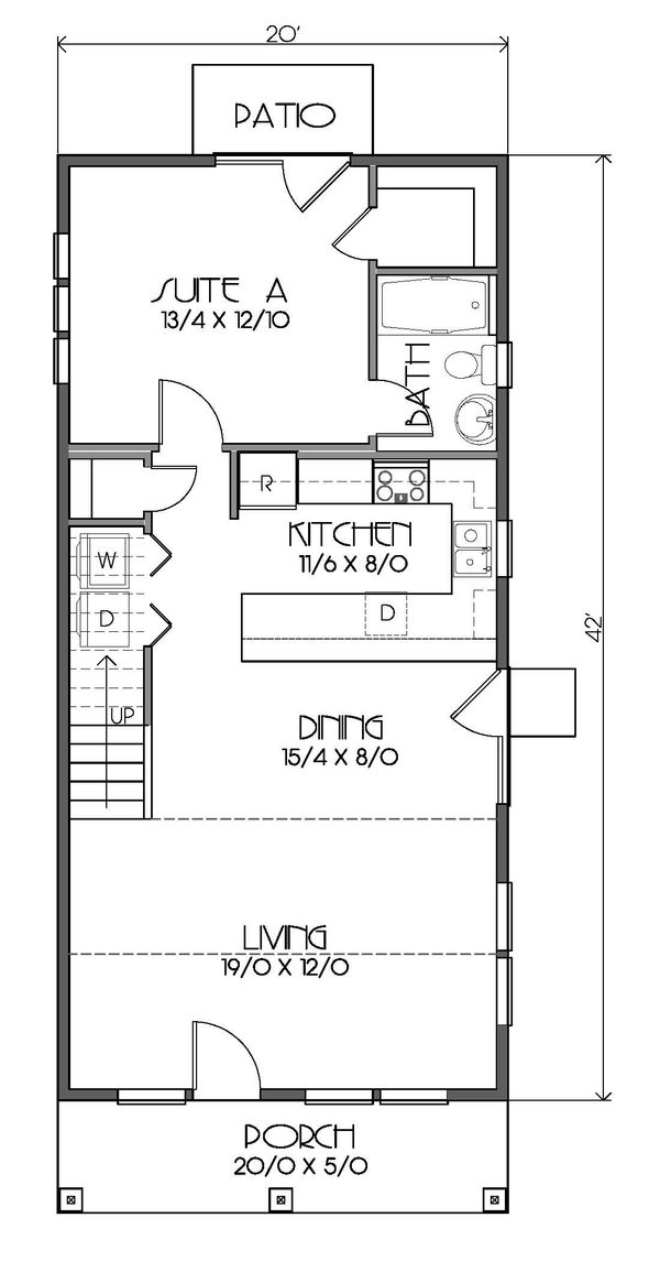 Craftsman Floor Plan - Main Floor Plan #423-51