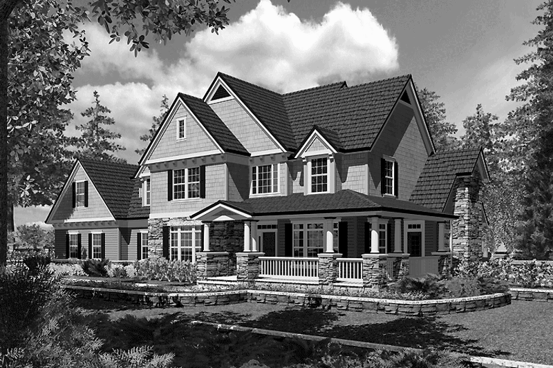 Dream House Plan - Craftsman Exterior - Front Elevation Plan #48-813
