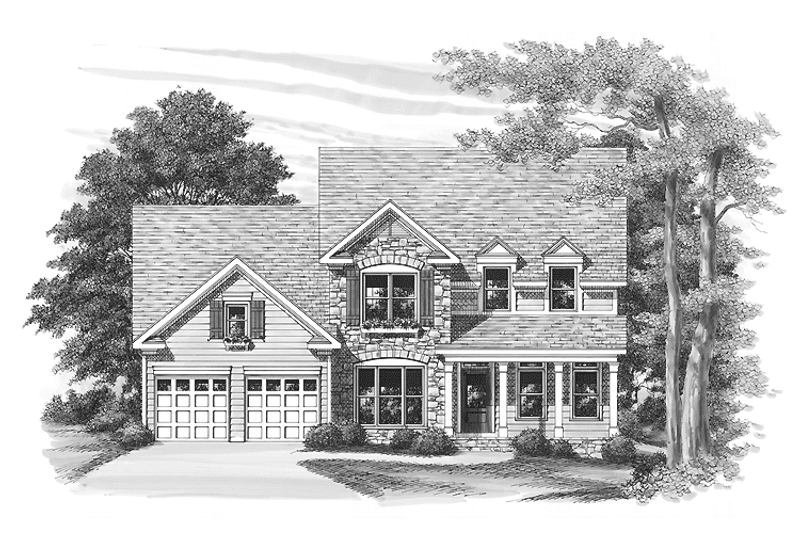 Architectural House Design - Exterior - Front Elevation 3 for Country House Plan #927-754 - 4 bed, 3 bath