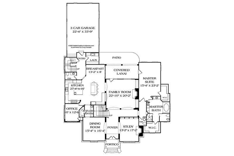 Home Plan - Floor Plan - Main Floor for European House Plan #453-214 - 5 bed, 5 bath