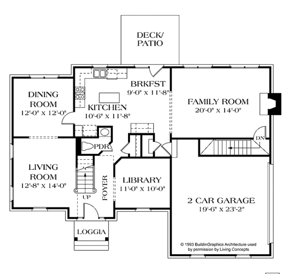 Dream House Plan - Country Floor Plan - Main Floor Plan #453-489