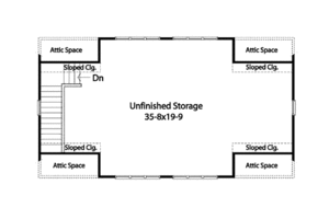 Floor Plan - Upper Floor for Traditional House Plan #22-541, 0 bath