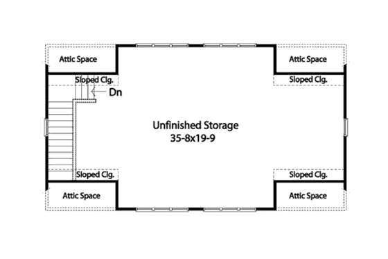 Floor Plan - Upper Floor for Traditional House Plan #22-541, 0 bath
