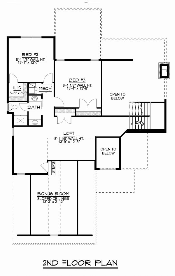 Architectural House Design - Craftsman Floor Plan - Upper Floor Plan #1064-14