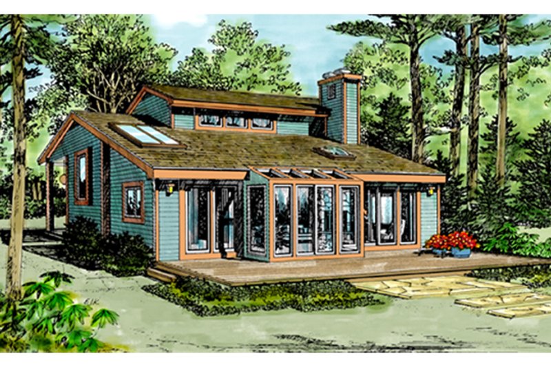 Home Plan - Contemporary Exterior - Rear Elevation Plan #314-243