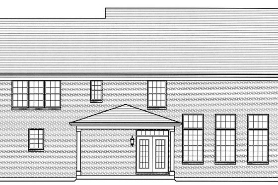 Exterior - Rear Elevation for Country House Plan #46-862 - 4 bed, 3.5 bath
