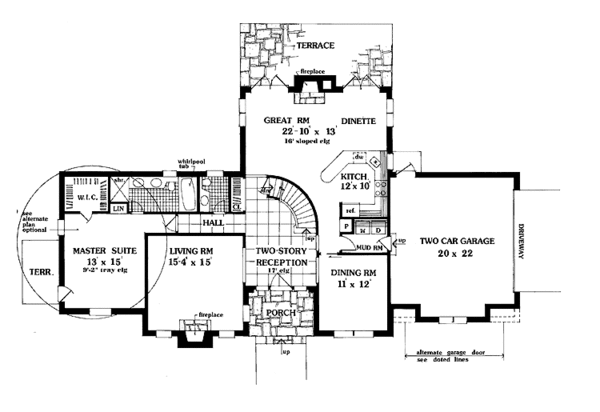 Home Plan - Country Floor Plan - Main Floor Plan #3-328