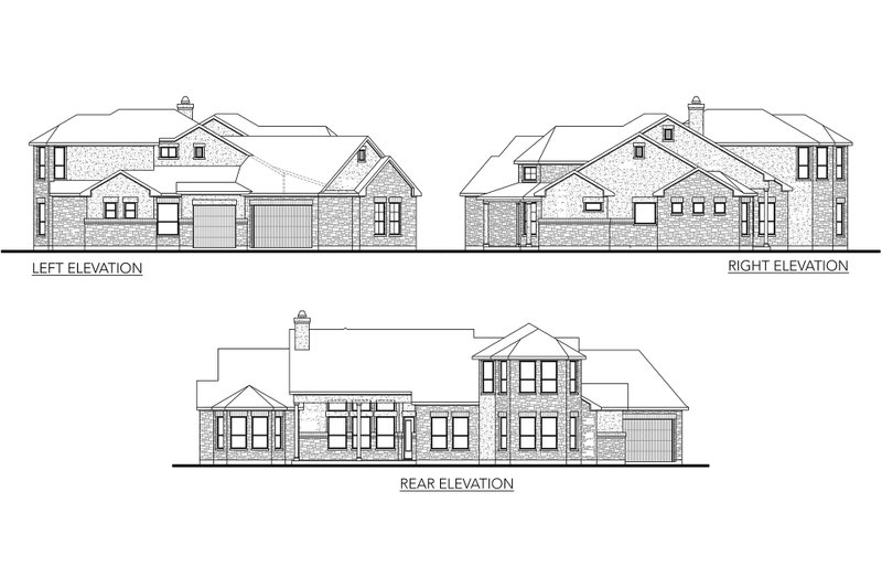 Architectural House Design - Exterior - Other Elevation 2 for European House Plan #80-200 - 4 bed, 4 bath