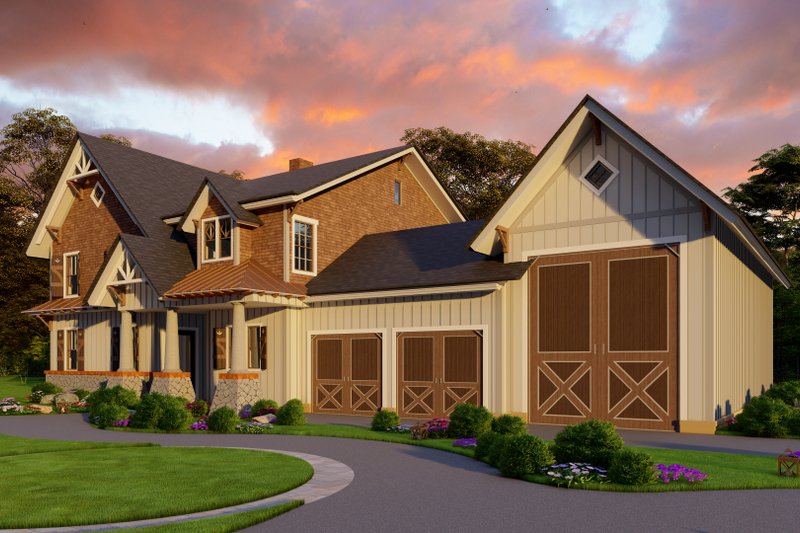 Dream House Plan - Exterior - Front Elevation 6 for Craftsman House Plan #54-447 - 3 bed, 3.5 bath