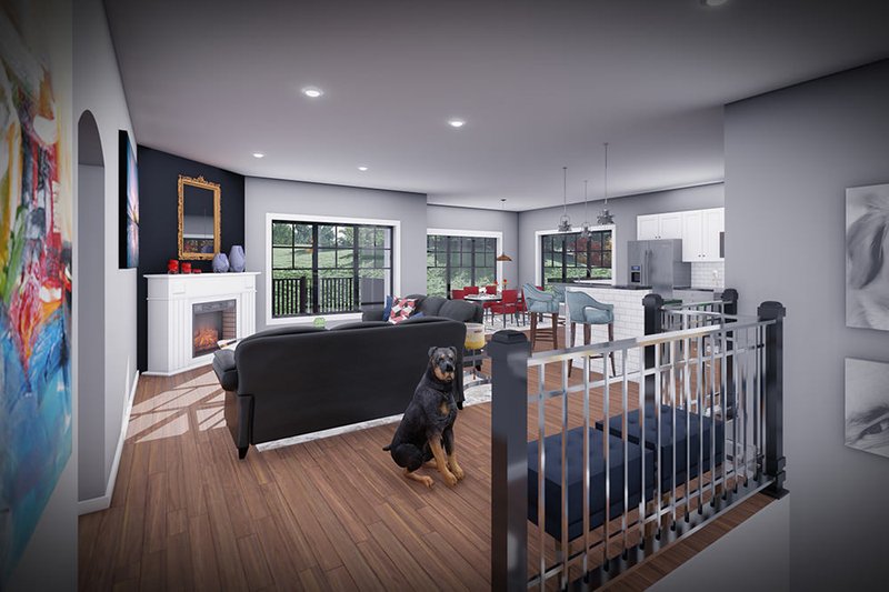 Home Plan - Interior - Family Room for Craftsman House Plan #70-1537 - 4 bed, 3 bath