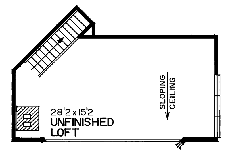 Home Plan - Floor Plan - Other Floor for Contemporary House Plan #47-1037 - 1 bed, 1 bath