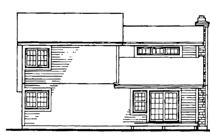 Dream House Plan - Exterior - Rear Elevation for Contemporary House Plan #320-1496 - 3 bed, 2 bath