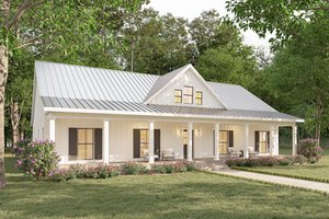 Exterior - Front Elevation 3 for Farmhouse House Plan #44-281 - 4 bed, 3 bath
