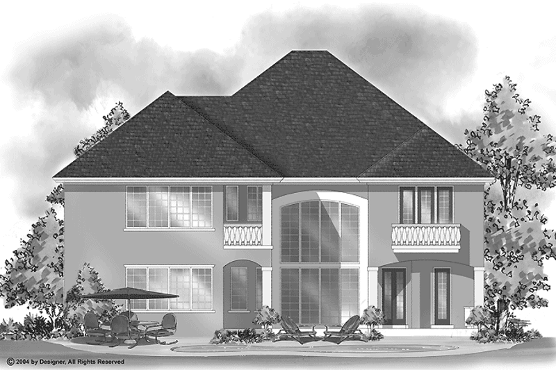 Home Plan - Exterior - Rear Elevation 1 for Mediterranean House Plan #930-289 - 5 bed, 5.5 bath