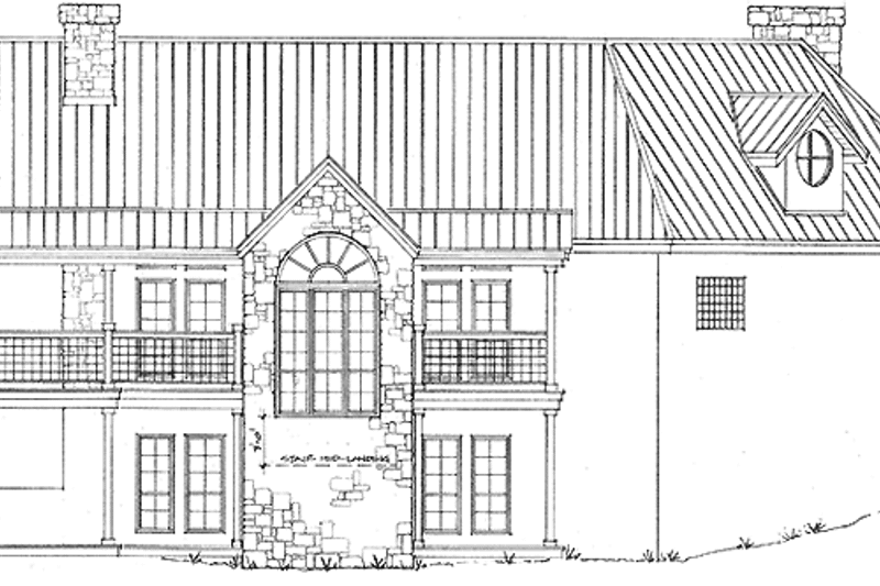 Dream House Plan - Exterior - Rear Elevation for Country House Plan #140-180 - 1 bed, 2 bath