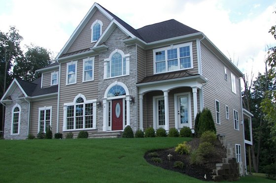 Exterior - Front Elevation 6 for Colonial House Plan #927-76 - 4 bed, 3.5 bath