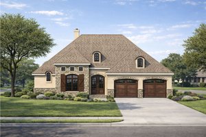 European Exterior - Front Elevation Plan #20-1396