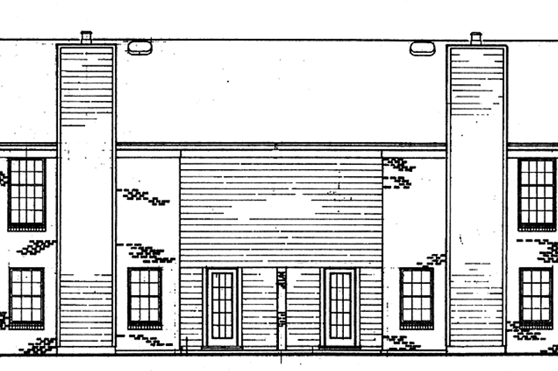 Home Plan - Exterior - Rear Elevation for Country House Plan #45-408 - 4 bed, 2 bath